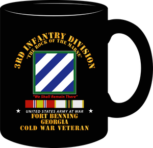 Army - 3rd Infantry Division - Fort Benning Georgia with Cold War Veteran Service Ribbons- Mug