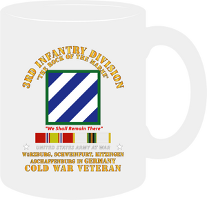 Army - 3rd Infantry Division - Germany with Cold War Service Ribbons - Mug -