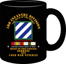 Load image into Gallery viewer, Army - 3rd Infantry Division - Right of Passage - Germany with Cold War Service Ribbons - Mug -
