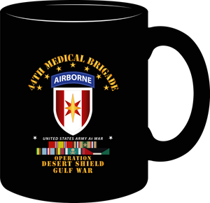Army - 44th Medical Brigade - Desert Shield w Drop Shadow Svc - Mug