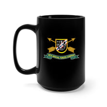 Load image into Gallery viewer, Black Coffee Mug 15oz - Army - 46th Special Forces Company - Flash w Br - Ribbon X 300

