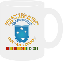 Load image into Gallery viewer, Army - 48th Infantry Scout Dog Platoon Tab, 23rd Infantry Division, Shoulder Sleeve Insignia, with Vietnam Service Ribbon - Mug
