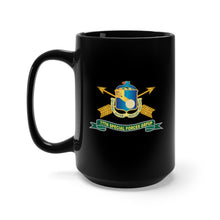 Load image into Gallery viewer, Black Coffee Mug 15oz - Army - 77th Special Forces Group - DUI - Br - Ribbon X 300
