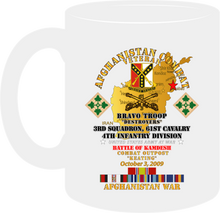 Load image into Gallery viewer, Army - Battle Kamdesh COP Keating - 61st Cavalry with AFGHANISTAN Service Ribbons - Mug
