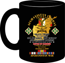 Load image into Gallery viewer, Army - Battle Kamdesh COP Keating - 61st Cavalry with AFGHANISTAN Service Ribbons - Mug
