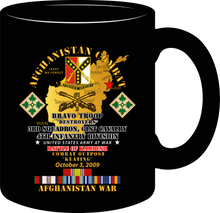 Load image into Gallery viewer, Army - Battle Kamdesh COP Keating - 61st Cavalry with AFGHANISTAN Service Ribbons - Forget - Mug
