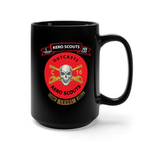 Load image into Gallery viewer, Black Coffee Mug 15oz - Army - C Co 16th Cavalry Regiment Aero Scouts - Vietnam - SSI X 300
