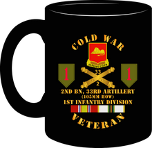 Load image into Gallery viewer, Army - Cold War  Veteran - 2nd Battalionn 33rd Artillery - 1st Infantry Division SSI - Mug
