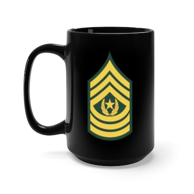 Black Mug 15oz - Army - Command Sergeant Major - CSM wo Txt - Flat X 300