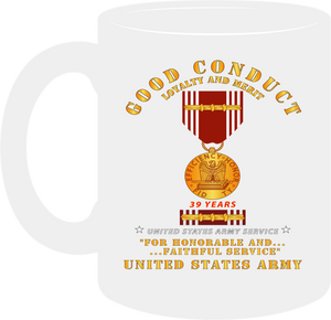 Army - Good Conduct Medal for 39 Years Service - Mug