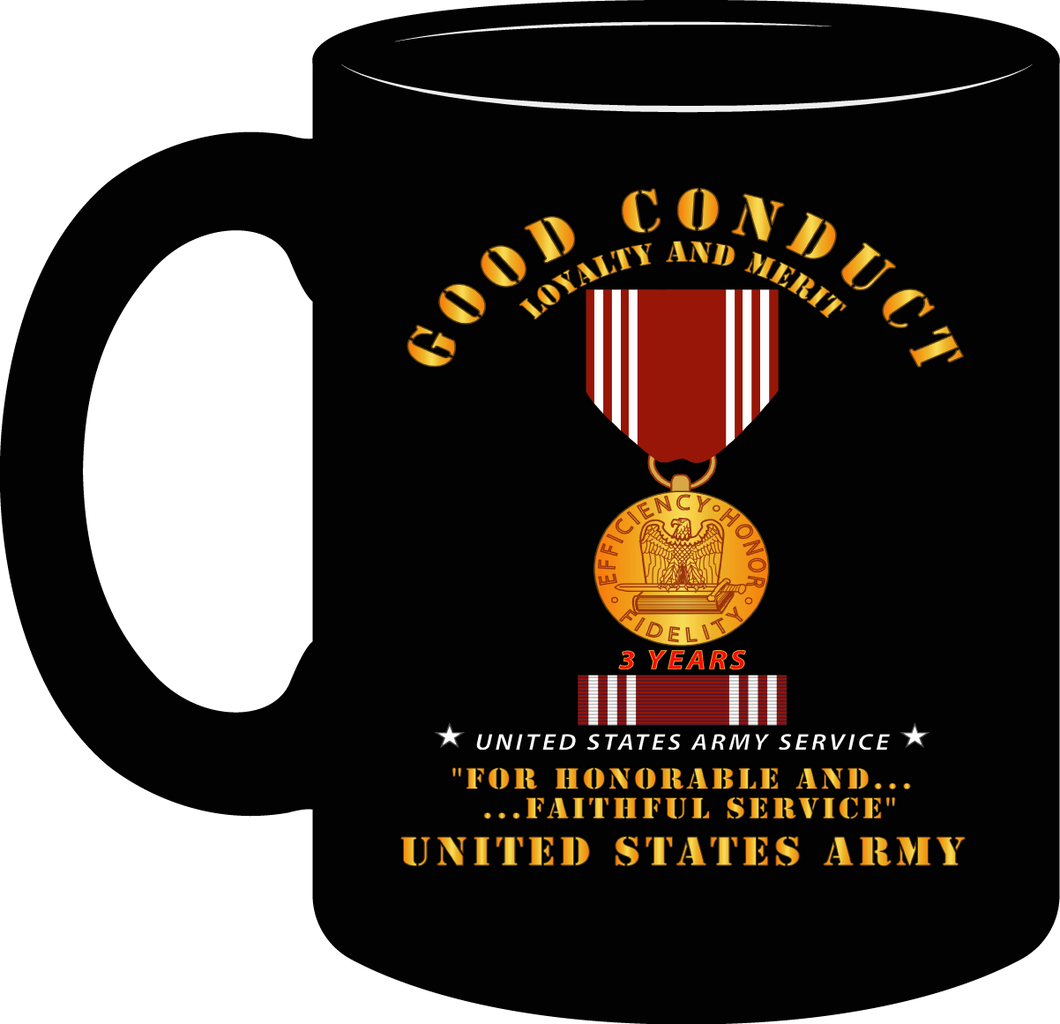 Army - Good Conduct Medal for 3 Years Service - Mug