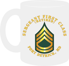 Load image into Gallery viewer, Army - Sergeant First Class (Retired) - Fort Detrick, Maryland - Mug
