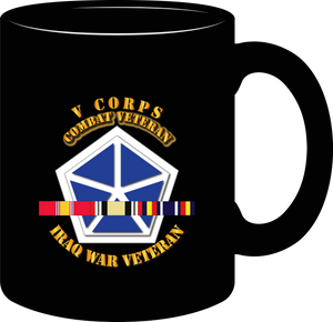 Army - V Corps - Iraq Vet  w SVC Ribbons (1) - Mug