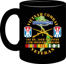 Load image into Gallery viewer, Army - Vietnam Combat Veteran with Combat Infantryman Badge (CIB), 1st Battalion, 20th Infantry, 11th Infantry Brigade Patch - Mug
