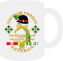 Load image into Gallery viewer, Army - Vietnam Combat Veteran, 4th Military Police Company, 4th Infantry Division - Mug
