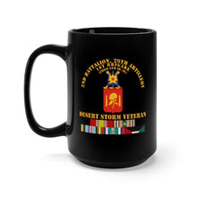 Load image into Gallery viewer, Black Mug 15oz - Army - 2nd Bn, 29th Artillery - Desert Storm Veteran
