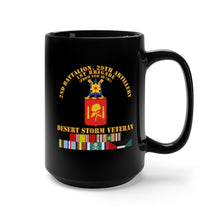 Load image into Gallery viewer, Black Mug 15oz - Army - 2nd Bn, 29th Artillery - Desert Storm Veteran
