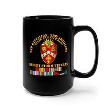 Load image into Gallery viewer, Black Mug 15oz - Army - 2nd Bn, 3rd Artillery - Desert Storm Veteran
