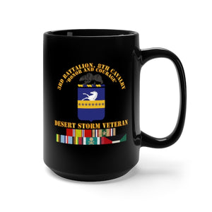 Black Mug 15oz - Army - 3rd Bn, 8th Cavalry - Desert Storm Veteran