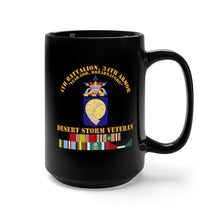 Load image into Gallery viewer, Black Mug 15oz - Army - 4th Bn, 34th Armor - Desert Storm Veteran
