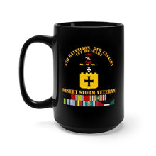 Load image into Gallery viewer, Black Mug 15oz - Army - 5th Bn, 5th Cavalry - Desert Storm Veteran
