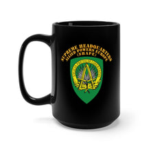 Load image into Gallery viewer, Black Mug 15oz - SSI - Supreme Headquarters Allied Powers Europe X 300
