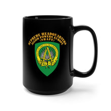 Load image into Gallery viewer, Black Mug 15oz - SSI - Supreme Headquarters Allied Powers Europe X 300

