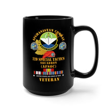 Load image into Gallery viewer, Black Mug 15oz - USAF - Afghanistan Vet w 22d Special Tactics Squadron X 300
