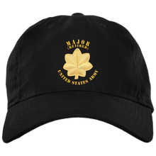 Load image into Gallery viewer, Army - Major - MAJ - Retired - V1 BX001 Embroidered Brushed Twill Unstructured Dad Cap
