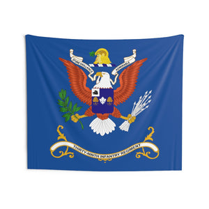 Indoor Wall Tapestries - 39th Infantry Regiment - D'une Vaillance Admirable - Regimental Colors Tapestry