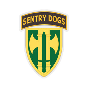 Kiss-Cut Stickers - Army - 18th MP Brigade - Sentry Dogs Tab wo Txt