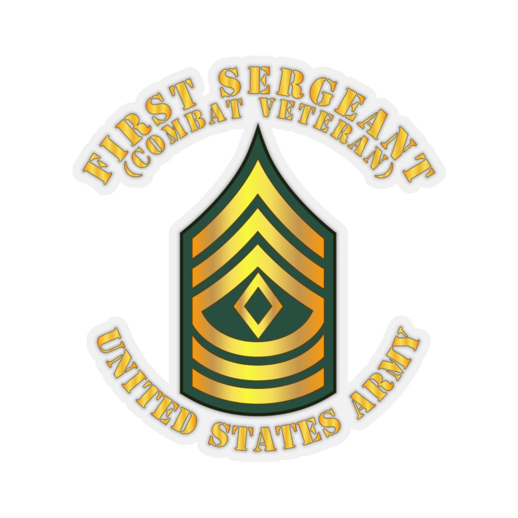 Kiss-Cut Stickers - Army - First Sergeant - 1SG - Combat Veteran