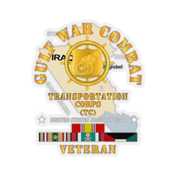 Kiss-Cut Stickers - Army - Gulf War Combat Vet  - Transportation Corps X 300