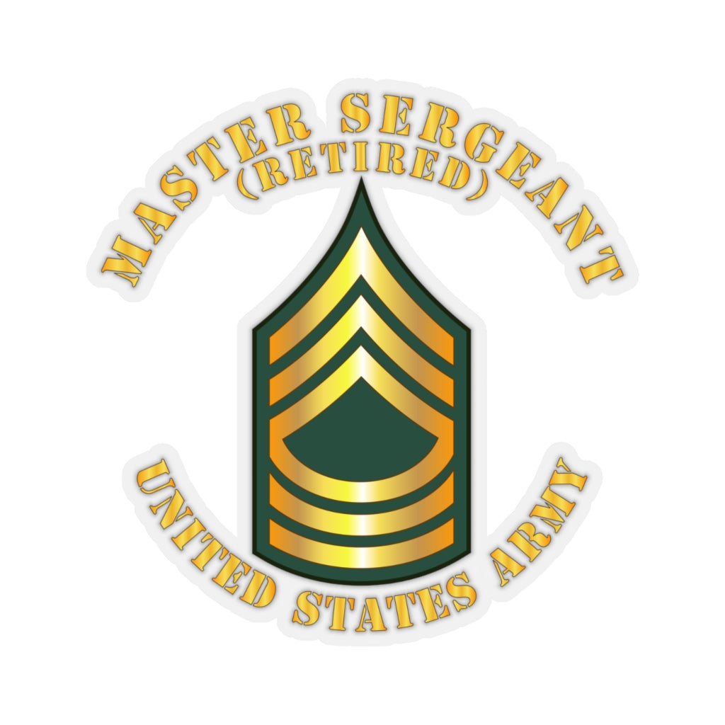 Kiss-Cut Stickers - Army - Master Sergeant - MSG - Retired