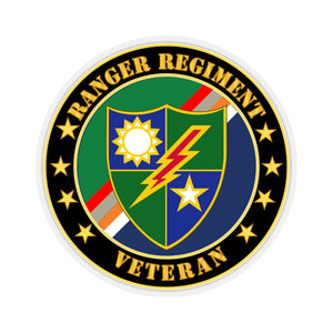 Kiss-Cut Stickers - Army - Ranger Regiment Veteran - DUI