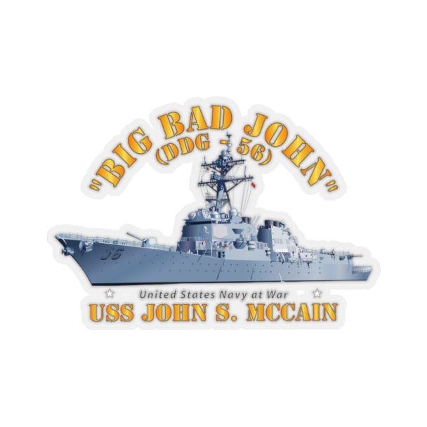 Kiss-Cut Stickers - Navy - Destroyer - USS John S McCain - Big Bad John