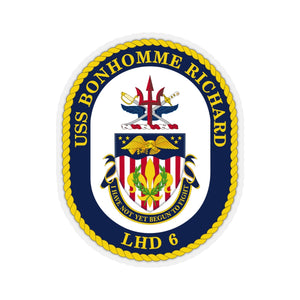 Kiss-Cut Stickers - Navy - USS Bonhomme Richard wo Txt
