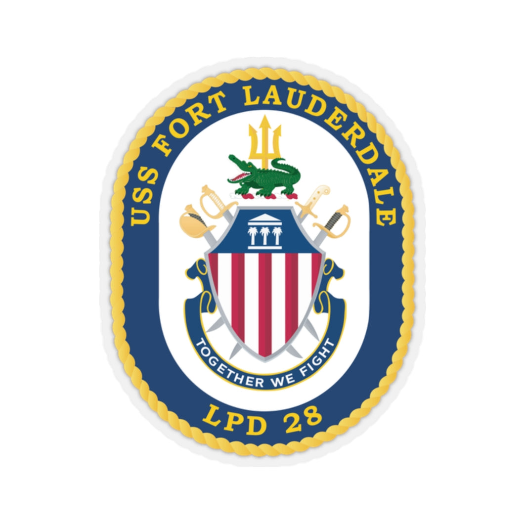 Kiss-Cut Stickers - Navy - USS Fort Lauderdale (LPD-28) wo Txt X 300