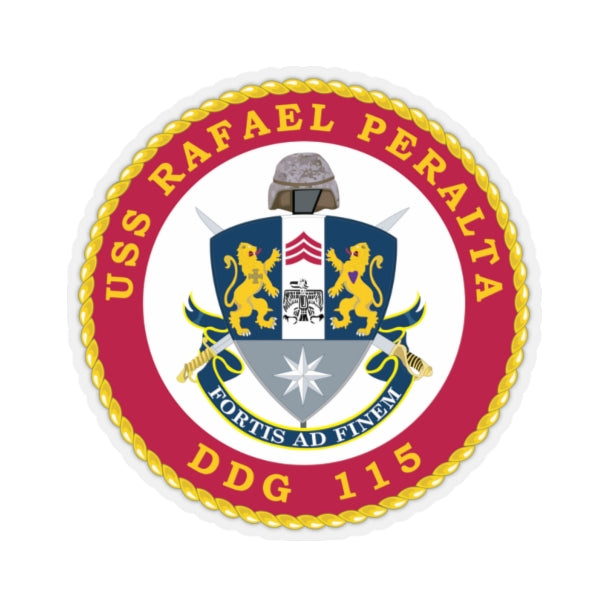 Kiss-Cut Stickers - Navy - USS Rafael Peralta (DDG-115) wo Txt X 300