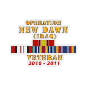 Kiss-Cut Stickers - Operation New Dawn Service Ribbon Bar w GWT - Iraq (2010 - 2011) X 300