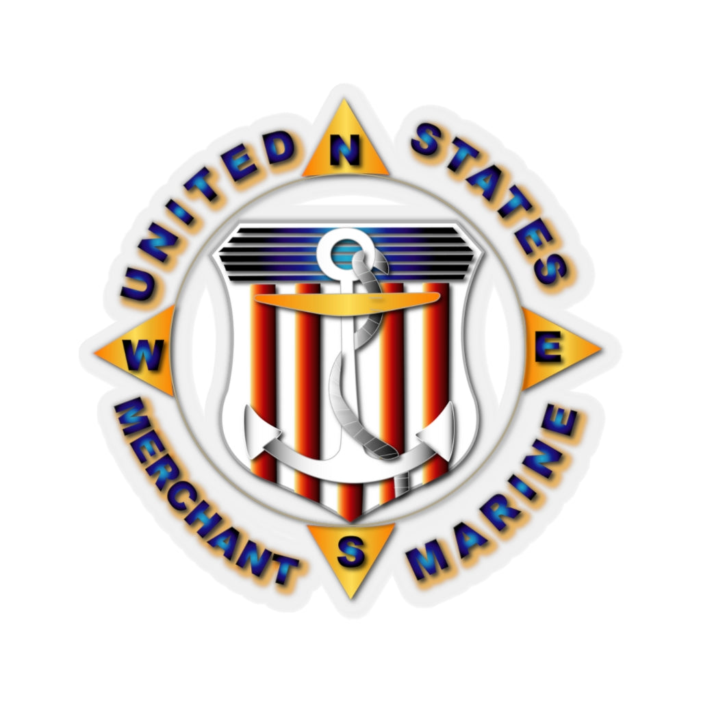 Kiss-Cut Stickers - USMM - Emblem - US Merchant Marine - 1