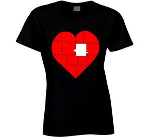 Heart Puzzle - VALENTINE - Ladies T Shirt