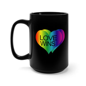 Black Mug 15oz - Love Wins - VALENTINE