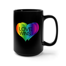 Load image into Gallery viewer, Black Mug 15oz - Love Wins - VALENTINE
