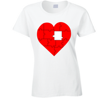 Load image into Gallery viewer, Heart Puzzle - VALENTINE - Ladies T Shirt
