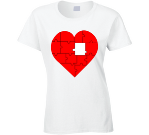 Heart Puzzle - VALENTINE - Ladies T Shirt