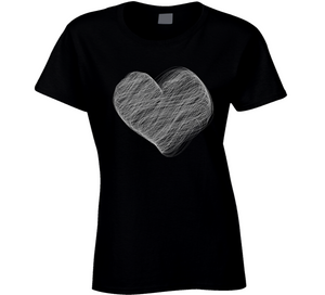 HEART SCRIBBLE - VALENTINE - Ladies T Shirt