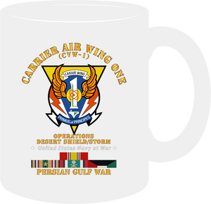Navy - Carrier Air Wing One - Gulf War with Service Ribbons - Mug