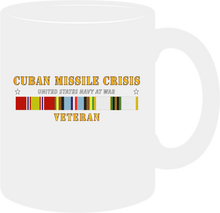 Load image into Gallery viewer, Navy - Cuban Missile Crisis with National Defense Medal, Armed Forces Expeditionary Medal, Cold War Service Medal Ribbons - Mug
