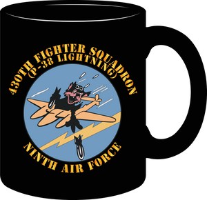 United States Army Air Forces - 430th Fighter Squadron - P38 Lightning - 9th Air Force - Mug
